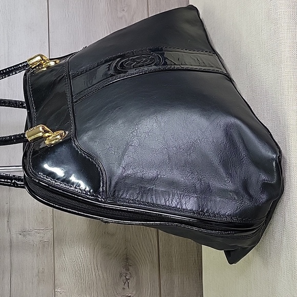 Large Marino Orlandi Black Leather Handbag - Picture 3 of 15